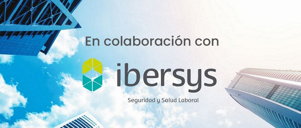 Muestra uno edificios con un eslogan de acuerdo de colaboración con Ibersys